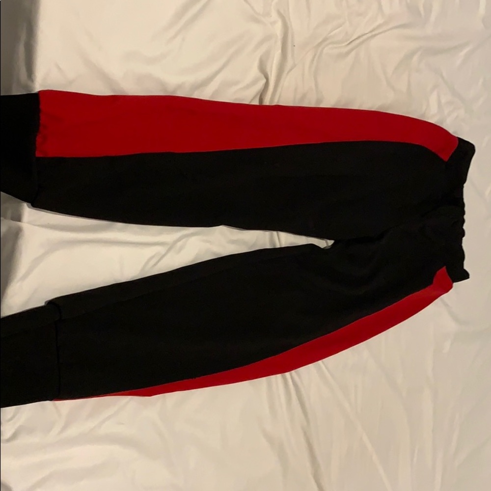Black and red pants